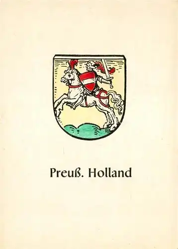 AK / Ansichtskarte Wappen Preussisch Holland Kat. Heraldik