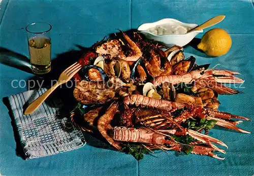 AK / Ansichtskarte Lebensmittel Parrillada de Mariscos  Kat. Lebensmittel