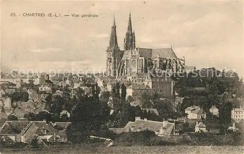 AK / Ansichtskarte Chartres Eure et Loir Vue generale Cathedrale Kat. Chartres