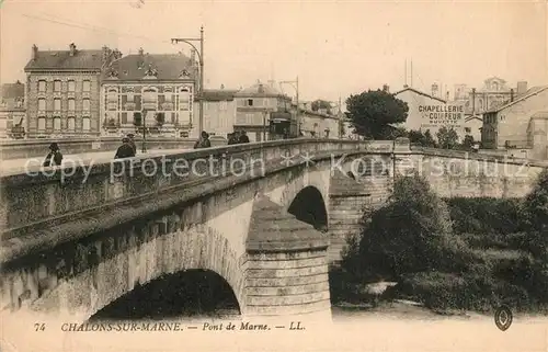 Chalons sur Marne Ardenne Pont de Marne Kat. Chalons en Champagne