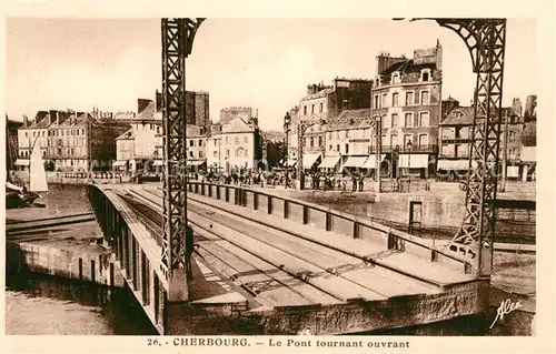 Cherbourg Octeville Basse Normandie Le Pont tournant ouvrant Kat. Cherbourg Octeville
