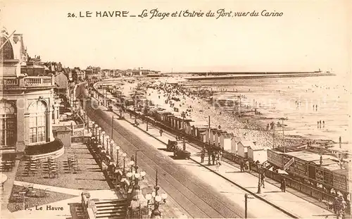 AK / Ansichtskarte Le Havre La Plage et Entree du Port vues du Casino Kat. Le Havre