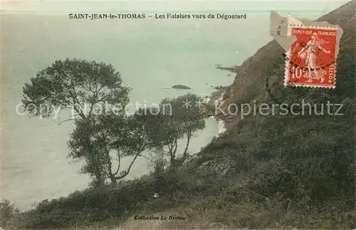AK / Ansichtskarte Saint Jean le Thomas Les Falaises vues du Degoutard Kat. Saint Jean le Thomas