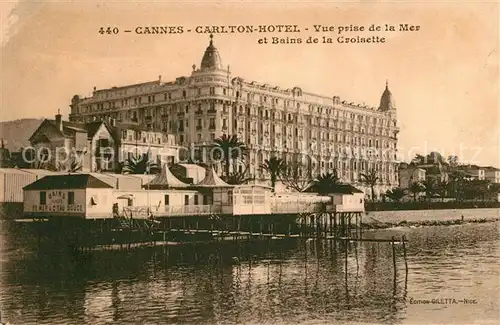 AK / Ansichtskarte Cannes Alpes Maritimes Carlton Hotel Kat. Cannes
