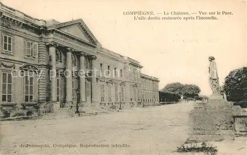 AK / Ansichtskarte Compiegne Oise Le Chateau Vue sur le Parc Kat. Compiegne