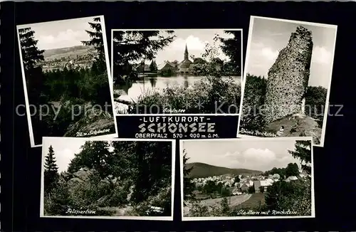 AK / Ansichtskarte Schoensee Ruine Reichstein Stadlern mit Reichstein  Kat. Schoensee