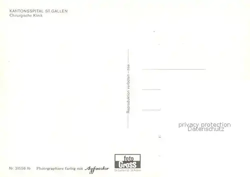 AK / Ansichtskarte Gallen Sankt Kantonsspital  Kat. Sankt Gallen