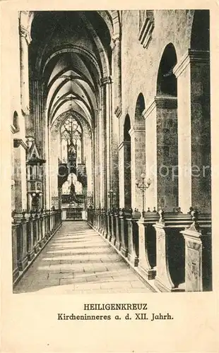 AK / Ansichtskarte Heiligenkreuz Niederoesterreich Kircheninneres XII Jhdt. Kat. Heiligenkreuz