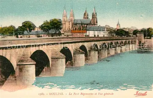 AK / Ansichtskarte Moulins Allier Pont Regemortes Eglise Kat. Moulins