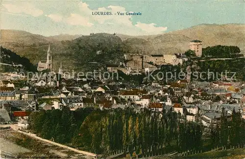 AK / Ansichtskarte Lourdes Hautes Pyrenees Vue generale Kat. Lourdes