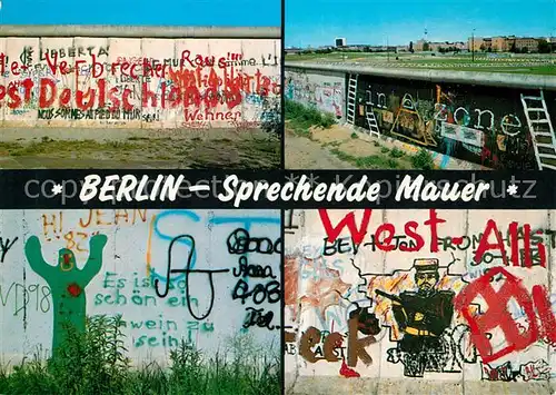 AK / Ansichtskarte Berlin Sprechende Mauer Kat. Berlin
