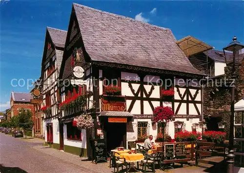 AK / Ansichtskarte Bacharach Rhein Kurpfaelzische Muenze Historisches Weinhaus Fachwerkhaus Kat. Bacharach