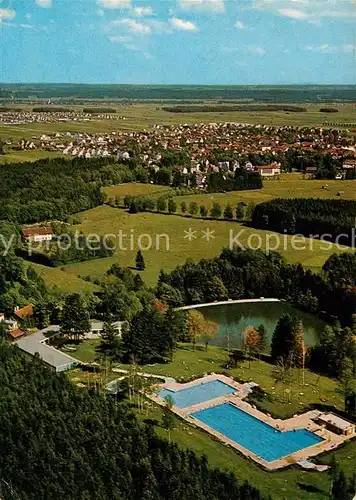 AK / Ansichtskarte Bad Woerishofen Schwimmbad am Sonnenbuechlsee Gartensiedlung Fliegeraufnahme Kat. Bad Woerishofen