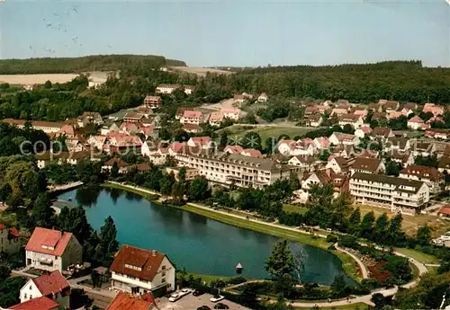 AK / Ansichtskarte Bad Meinberg Kurparksee Kurort Teutoburger Wald Fliegeraufnahme Kat. Horn Bad Meinberg