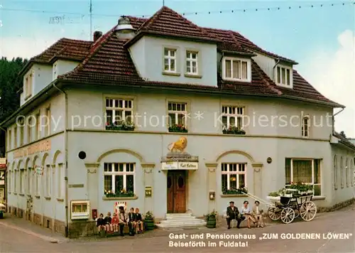 AK / Ansichtskarte Beisefoerth Gasthaus Pensionshaus Zum Goldenen Loewen Kat. Malsfeld