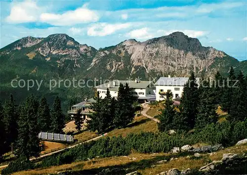 AK / Ansichtskarte Bad Reichenhall Berghotel Gipfelstation Predigtstuhl mit Zwiesel und Hochstaufen Chiemgauer Alpen Kat. Bad Reichenhall
