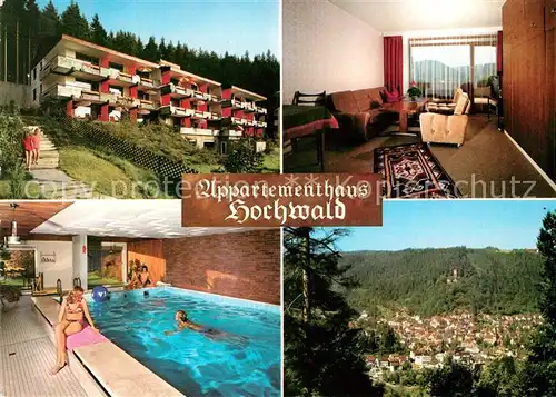 AK / Ansichtskarte Liebenzell Bad Appartmenthaus Hochwald Schwimmbad Kat. Bad Liebenzell