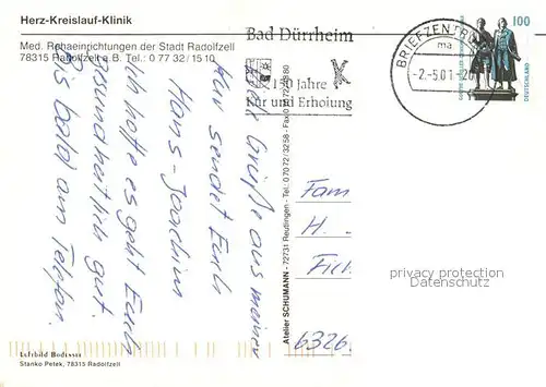 AK / Ansichtskarte Radolfzell Bodensee Fliegeraufnahme Reha Klinik Kat. Radolfzell am Bodensee