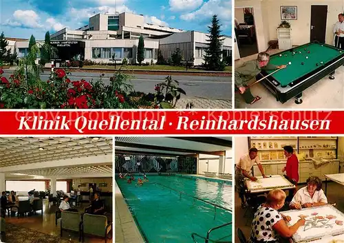 AK / Ansichtskarte Reinhardshausen Klinik Quellental Schwimmbad Kat. Bad Wildungen