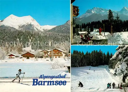 AK / Ansichtskarte Kruen Alpengasthof Barmsee Winteraufnahme Kat. Kruen