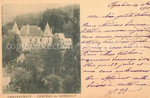 AK / Ansichtskarte Chateauneuf Loire Chateau de Gensoult Kat. Chateauneuf