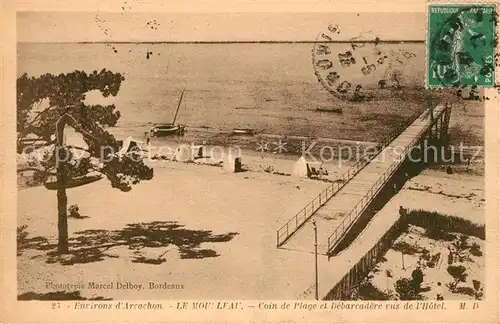 AK / Ansichtskarte Le Moulleau Coin de Plage et Debarcadere vus de l Hotel Kat. La Teste de Buch