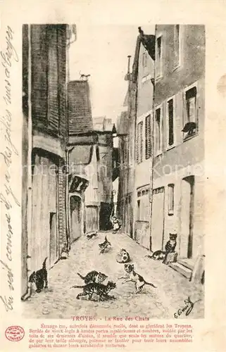 AK / Ansichtskarte Troyes Aube La Rue des Chats Kat. Troyes