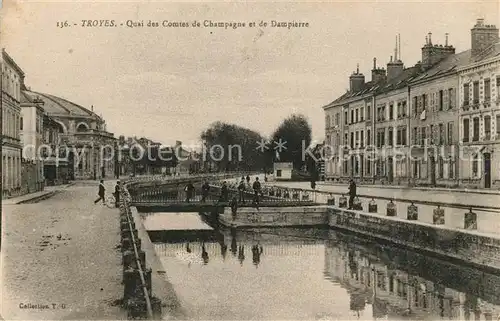 AK / Ansichtskarte Troyes Aube Quai des Comtes de Champagne et de Dampierre Kat. Troyes