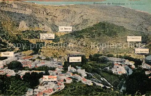 AK / Ansichtskarte Fontaine de Vaucluse Vue generale Kat. Fontaine de Vaucluse