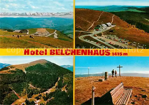 AK / Ansichtskarte Belchen Baden Fliegeraufnahme Hotel Belchenhaus und Alpenkette Kat. Neuenweg