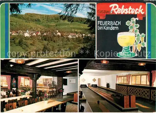AK / Ansichtskarte Feuerbach Kandern Gasthaus Rebstock Kegelbahn Kat. Kandern