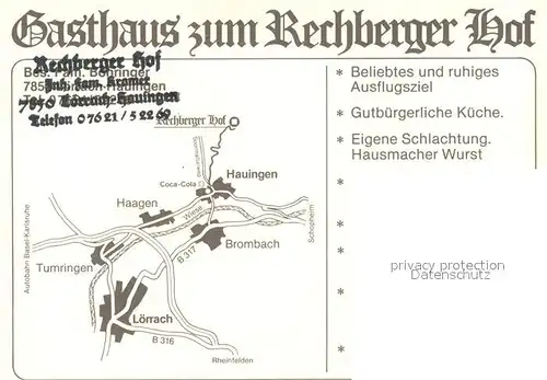 AK / Ansichtskarte Hauingen Gasthaus zum Rechberger Hof Kat. Loerrach