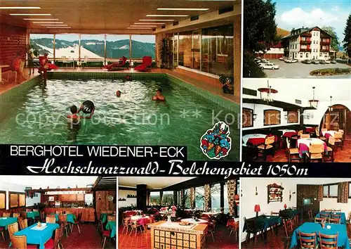 AK / Ansichtskarte Wieden Schwarzwald Berghotel Wiedener Eck Schwimmbad Kat. Wieden