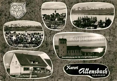 AK / Ansichtskarte Allensbach Bodensee Insel Mainau Saentis Cafe Pension Schneider Kat. Allensbach Bodensee