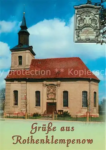 AK / Ansichtskarte Rothenklempenow Barocke Gruftkirche 18. Jhdt. Familienwappen derer von Eickstedt Kat. Rothenklempenow