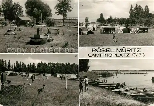 AK / Ansichtskarte Roebel Mueritz Kinderspielplatz Campingplatz Seebad Mecklenburgische Seenplatte Kat. Roebel Mueritz