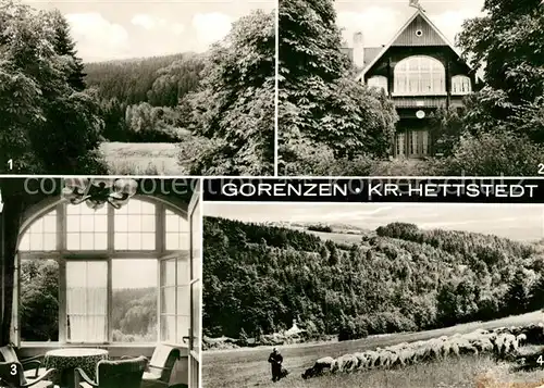 AK / Ansichtskarte Gorenzen Hagen Jugendherberge Lustberg Schafherde Landschaftspanorama Kat. Mansfeld Suedharz