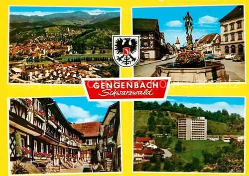 AK / Ansichtskarte Gengenbach Panorama Brunnen Altstadt Fachwerkhaeuser Kat. Gengenbach Schwarzwald