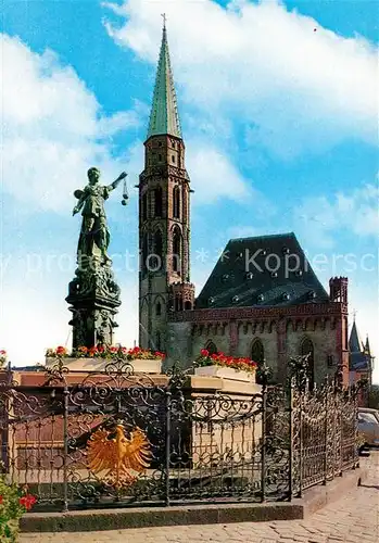 AK / Ansichtskarte Frankfurt Main St Nikolaikirche Gerechtigkeitsbrunnen Kat. Frankfurt am Main