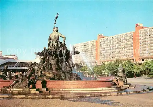 AK / Ansichtskarte Berlin Neptunbrunnen mit Magistrale Hauptstadt der DDR Kat. Berlin