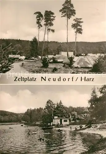 AK / Ansichtskarte Neudorf Harzgerode Zeltplatz Camping Birnbaumteich Badestrand Kat. Harzgerode