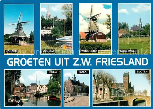 Friesland Niederlande Koudum Oudega Woudsend Gaastmeer Heeg Balk Sloten Kat. Region