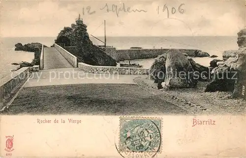 AK / Ansichtskarte Biarritz Pyrenees Atlantiques Rocher de la Vierge Kat. Biarritz