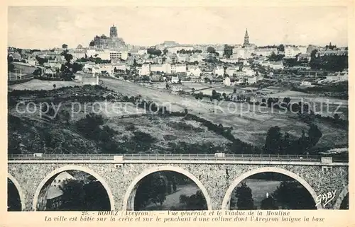 AK / Ansichtskarte Rodez Vue generale et le Viaduc de la Mouline Kat. Rodez