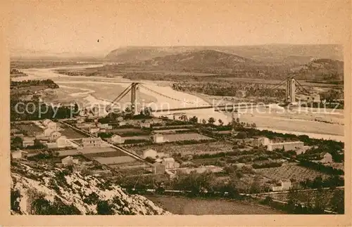 AK / Ansichtskarte Cavaillon Valle de la Durance vue de la Colline Saint Jaques Pont detruit par les Allemands 1944 Kat. Cavaillon