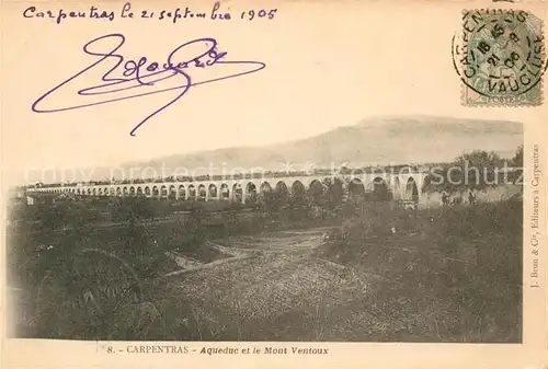 AK / Ansichtskarte Carpentras Aqueduc et le Mont Ventoux Kat. Carpentras