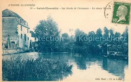 Saint Florentin Yonne Les Bords de lArmance Le vieux Moulin Kat. Saint Florentin