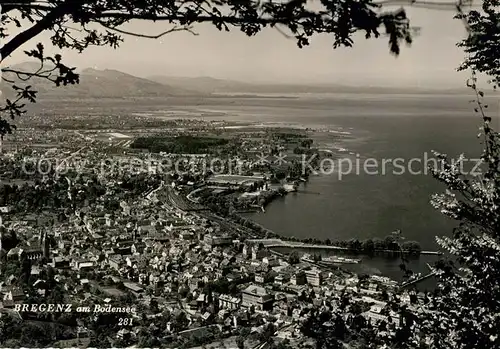 AK / Ansichtskarte Bregenz Bodensee Fliegeraufnahme