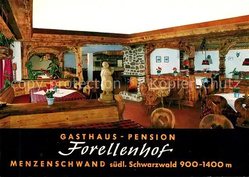 AK / Ansichtskarte Menzenschwand Gasthaus Pension Forellenhof Kat. St. Blasien