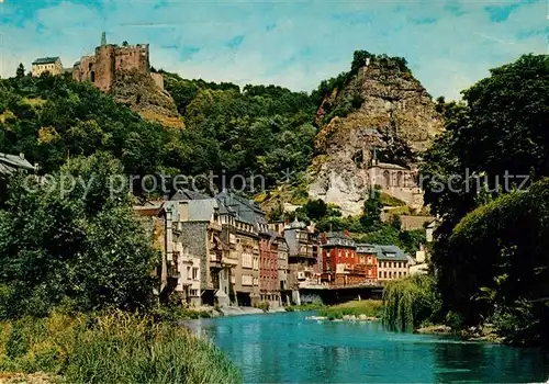 AK / Ansichtskarte Idar Oberstein Uferpartie an der Nahe Schlossruine Felsenkirche Kat. Idar Oberstein